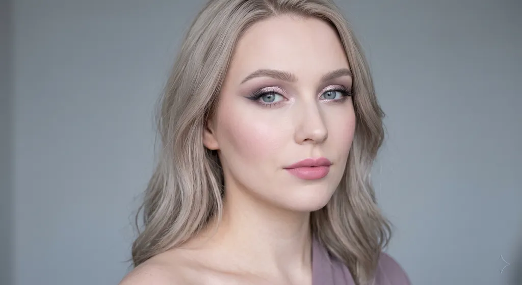 Roze-zilver halo-oog met koele grijs-taupe wing op Lichte Zomer kleuring