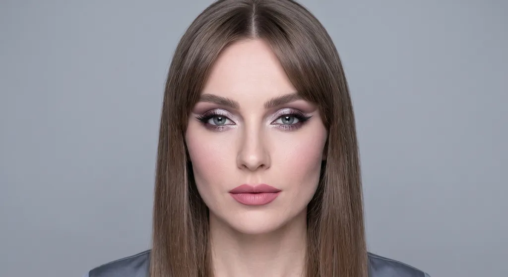 Koele mauve cut crease met gepakt rozé-zilver lid en grafische leisteen wing op Ware Zomer kleuring