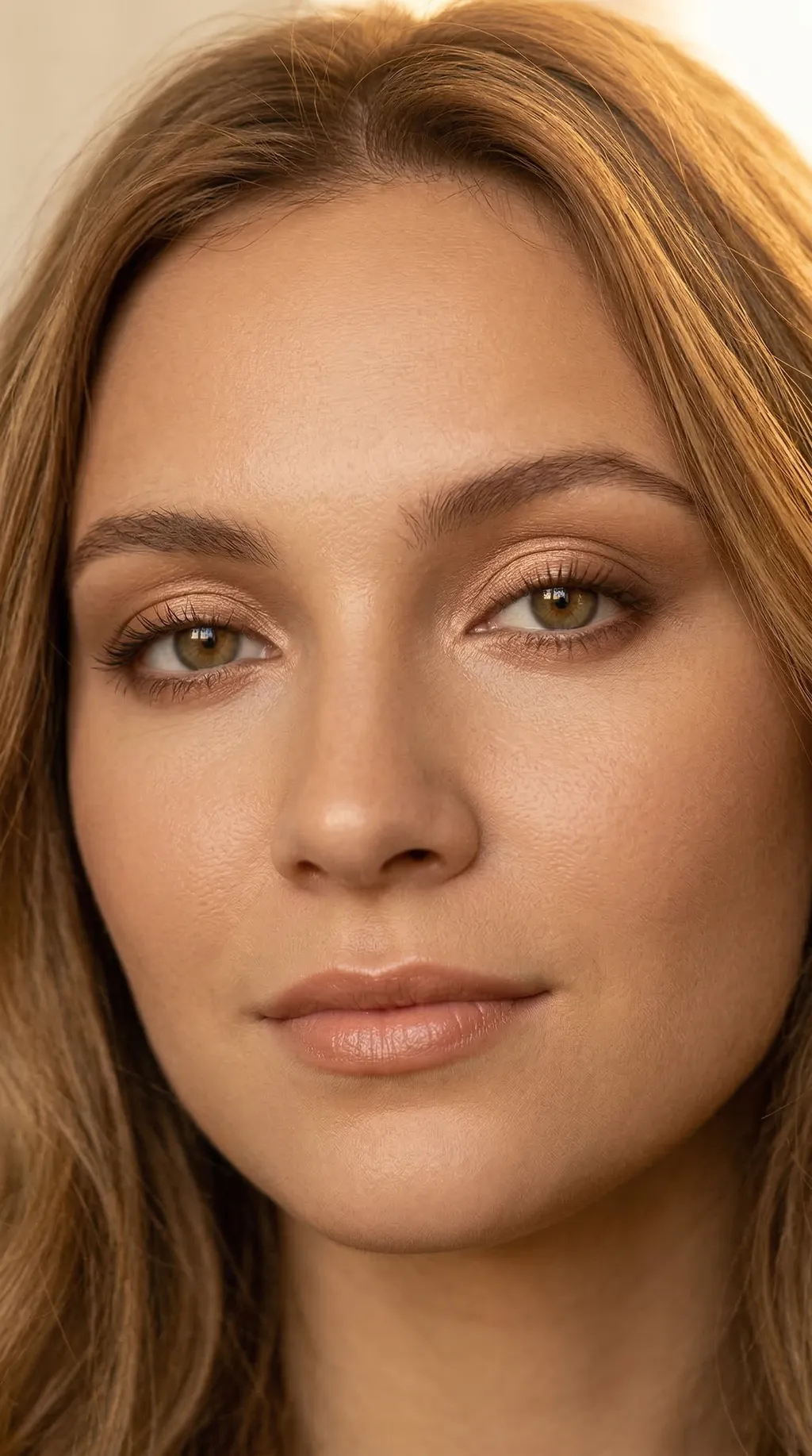 90er Nude lipliner-overdraw øjenlook tilpasset Blødt Efterår-farvetype