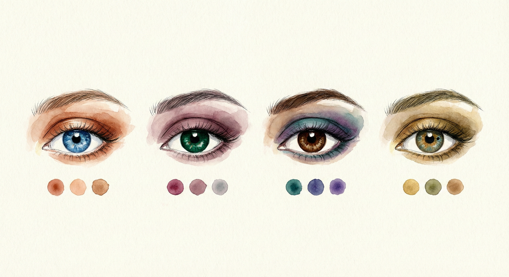 Best eyeshadow colors for different eye colors with swatches