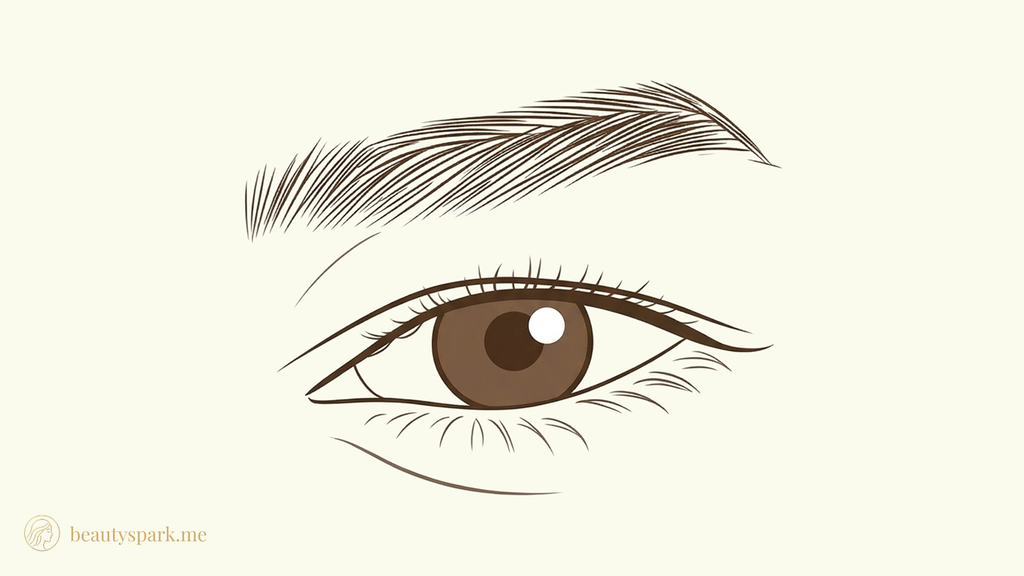 Hooded eye shape illustration