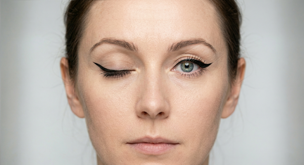 Eyeliner technique for hooded eyes