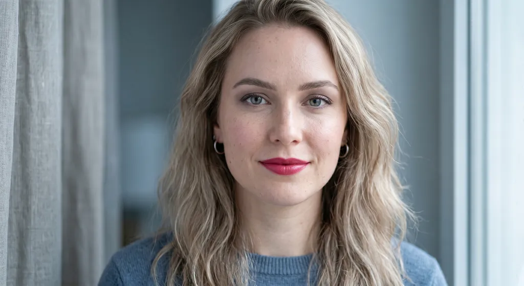 Naturligt satinøje med en statement-læbe, der viser den mest fleksible teksturkombination